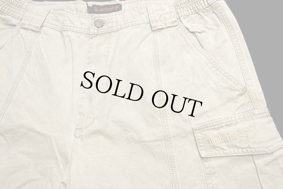 画像3: 00s トルコ製 Timberlandティンバーランド コットン カーゴ ショートパンツ グレーベージュ 38★ショーツ (3)