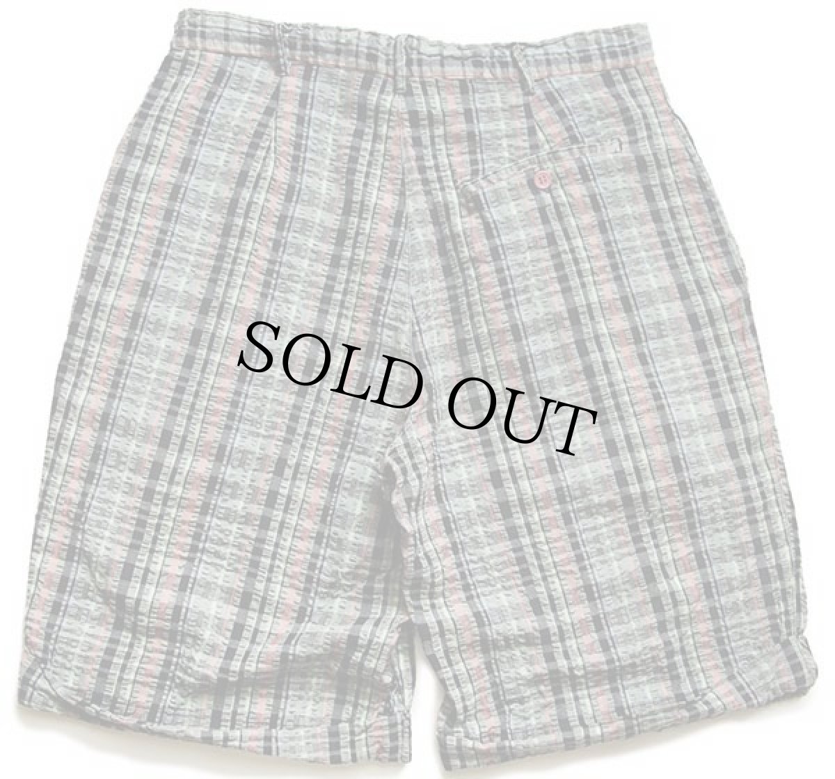 画像2: 90s COSI L'UOMO チェック ツータック コットン シアサッカー ショートパンツ 31★ショーツ (2)