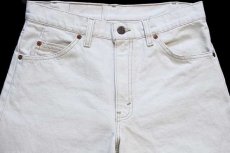 画像4: 90s USA製 Levi'sリーバイス 550 カラーデニムパンツ 生成り w30 L30 (4)