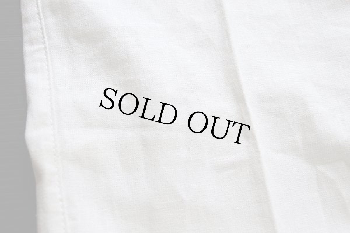 画像8: デッドストック★90s マルタ製 Wranglerラングラー ツータック スラックス コットン×リネンパンツ 生成り 34-36★ユーロ (8)