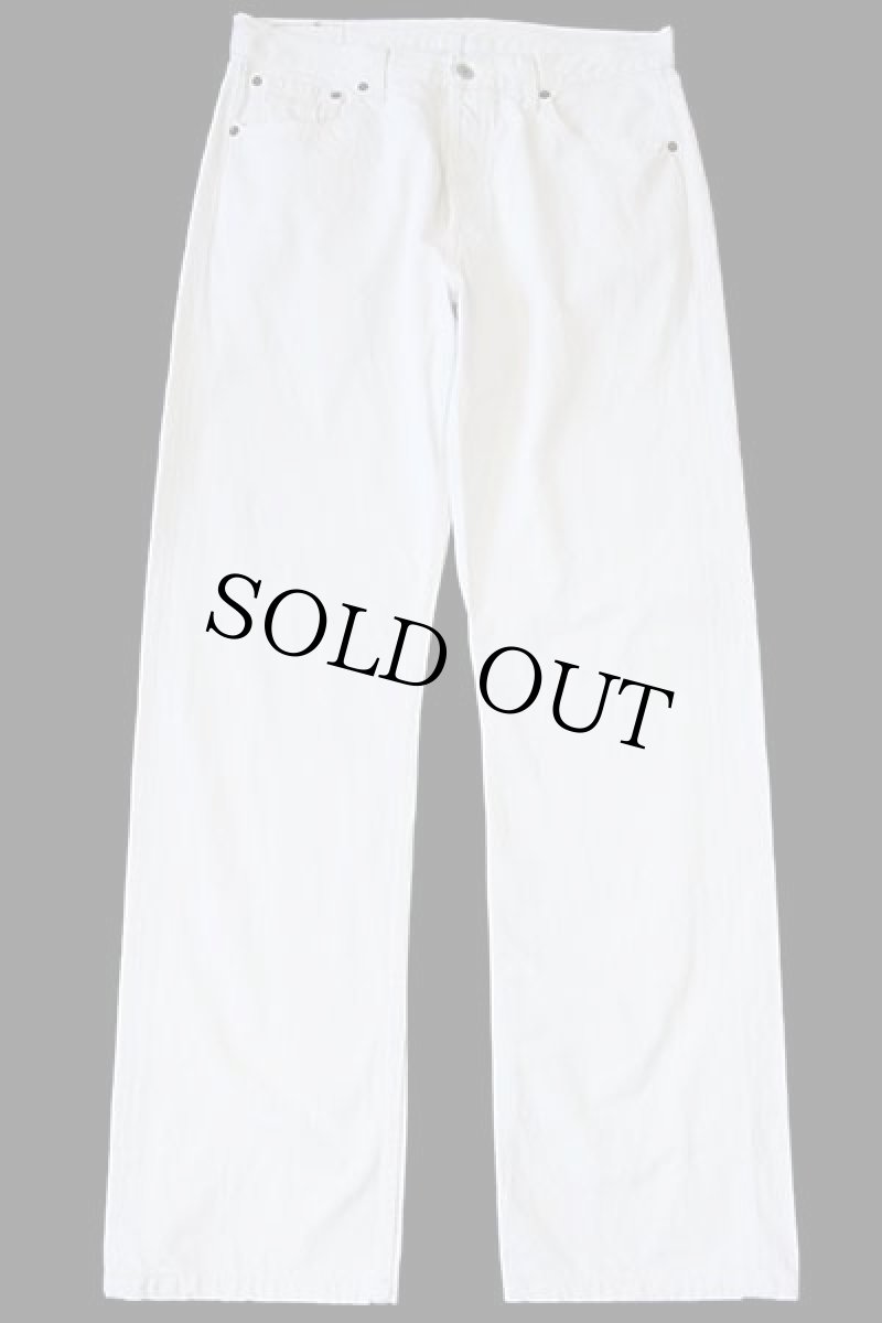 画像2: 00s ポーランド製 Levi'sリーバイス 501 ホワイト デニムパンツ w34★ユーロ (2)