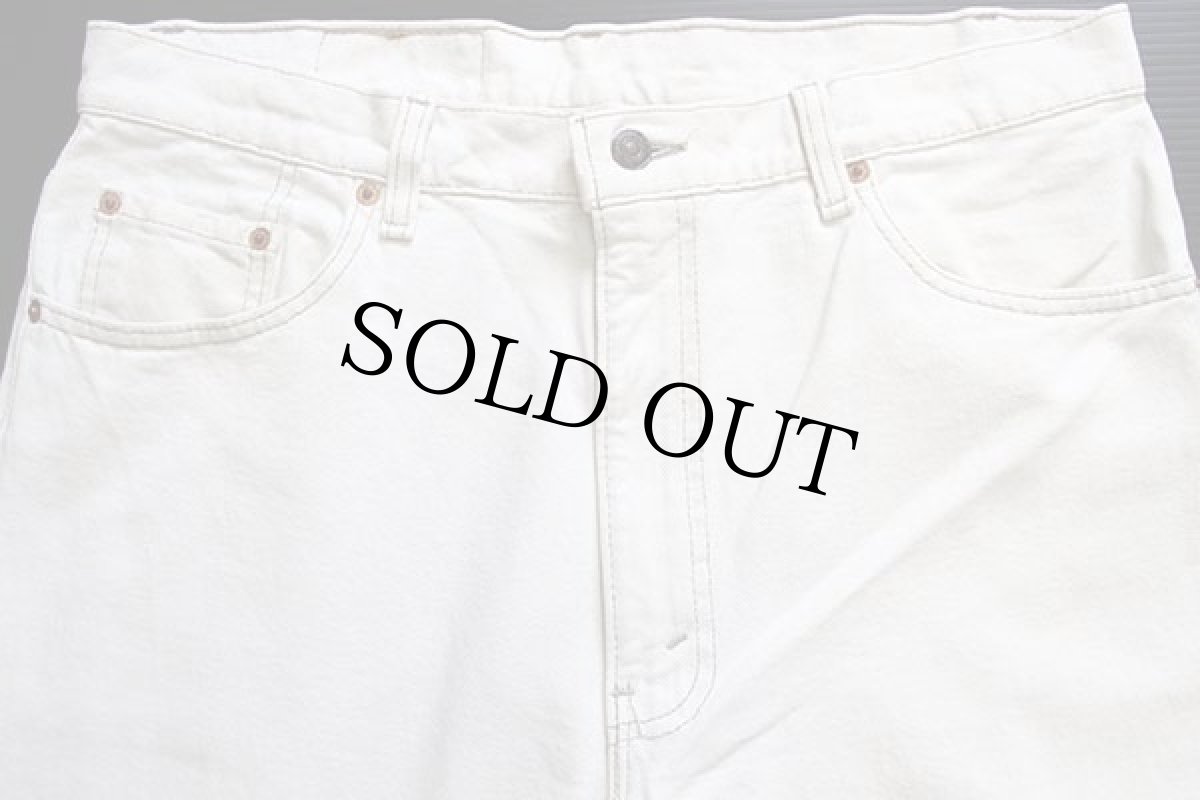 画像4: 90s USA製 Levi'sリーバイス 550 カラーデニムパンツ 生成り w36 L32 (4)