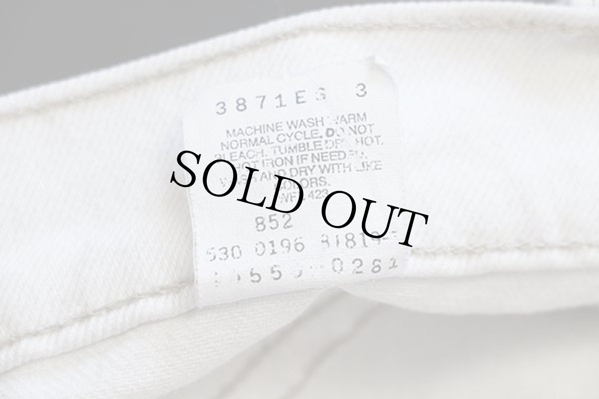 画像7: 90s USA製 Levi'sリーバイス 550 カラーデニムパンツ 生成り w30 L30 (7)