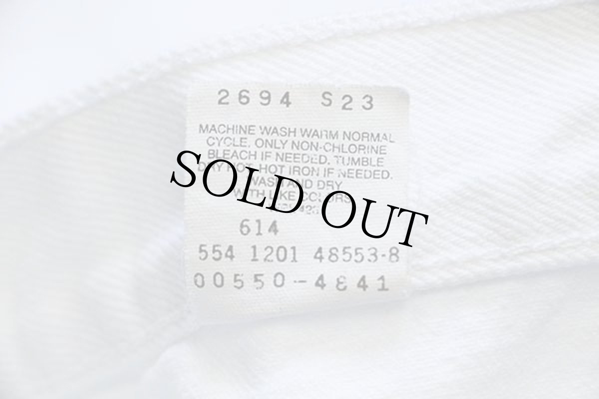 画像7: 00s USA製 Levi'sリーバイス 550 ホワイト デニムパンツ w38 L30 (7)