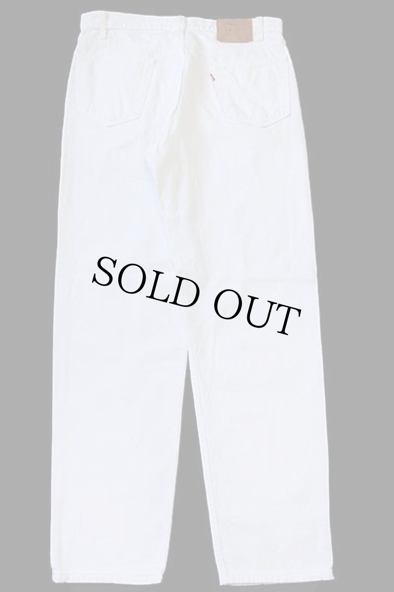 画像3: 00s USA製 Levi'sリーバイス 550 ホワイト デニムパンツ w36 L34 (3)