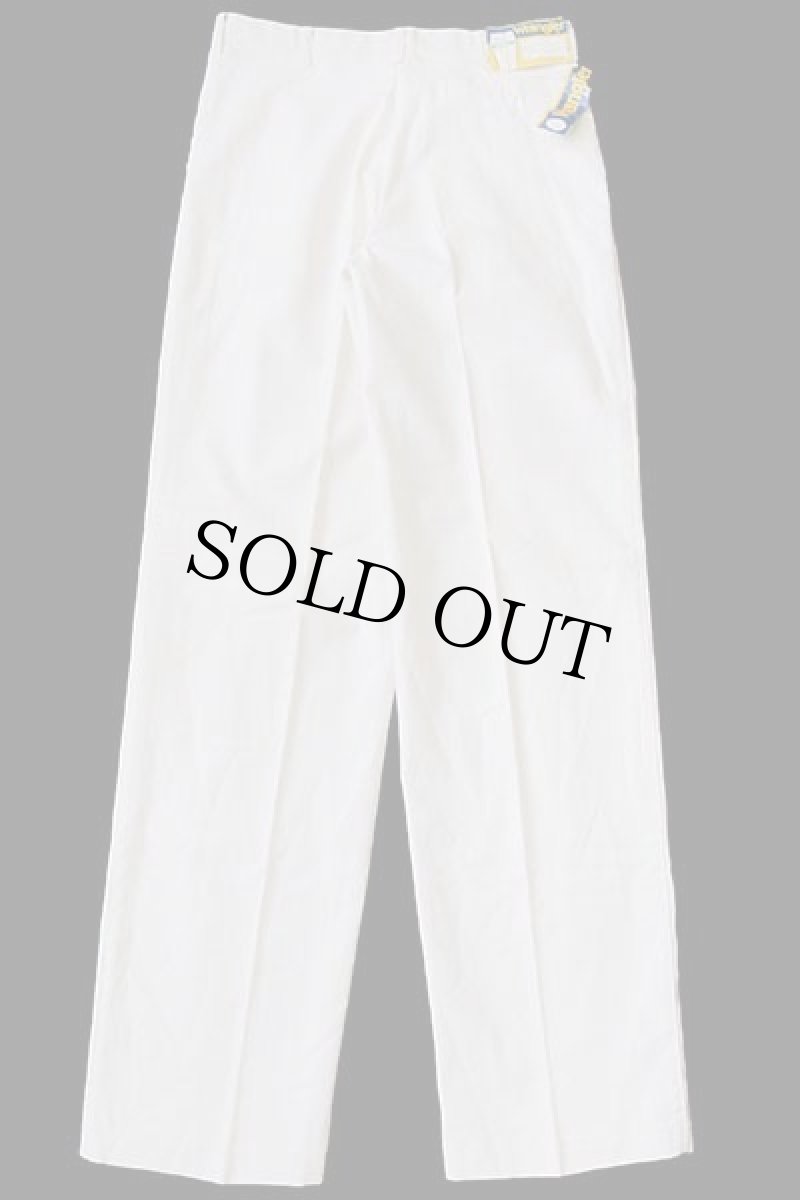 画像3: デッドストック★90s マルタ製 Wranglerラングラー ツータック スラックス コットン×リネンパンツ 生成り 34-36★ユーロ (3)