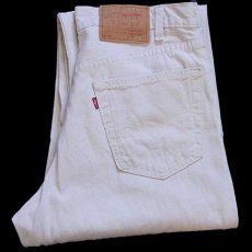 画像1: 00s USA製 Levi'sリーバイス 550 カツラギパンツ ライトベージュ w33 L34 (1)