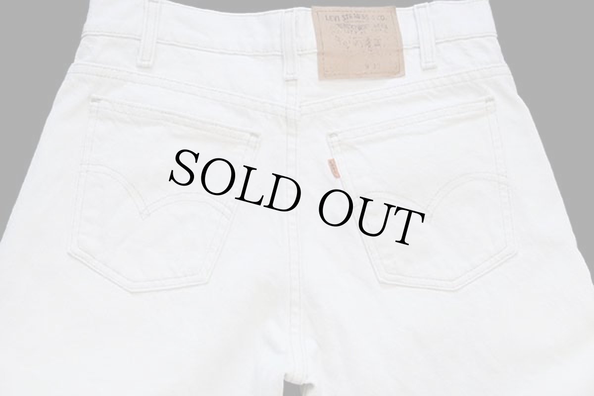 画像5: 90s USA製 Levi'sリーバイス 550 カラーデニムパンツ 生成り w30 L30 (5)