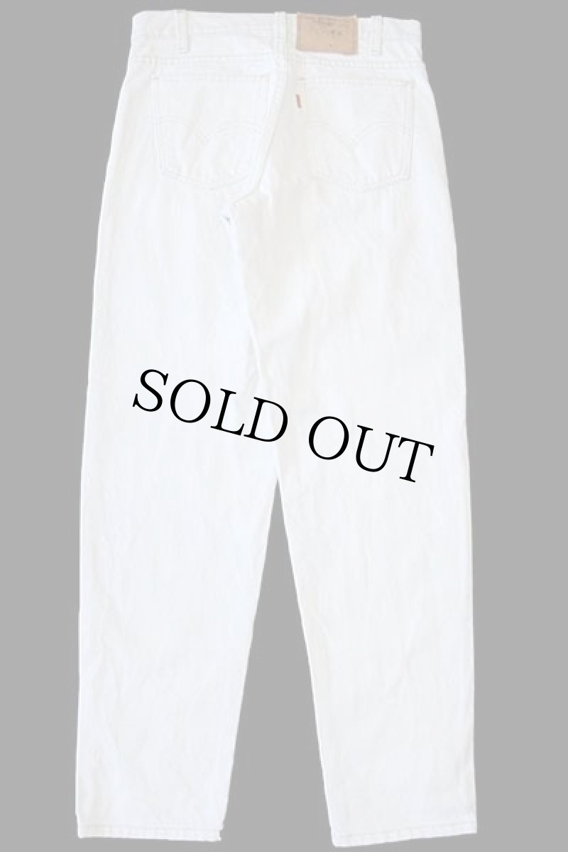 画像3: 90s USA製 Levi'sリーバイス 550 カラーデニムパンツ 生成り w30 L30 (3)