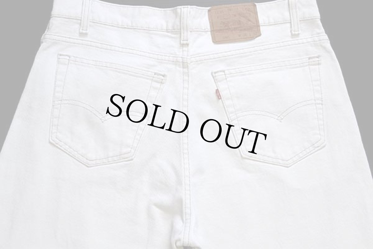 画像5: 90s USA製 Levi'sリーバイス 550 カラーデニムパンツ 生成り w36 L32 (5)
