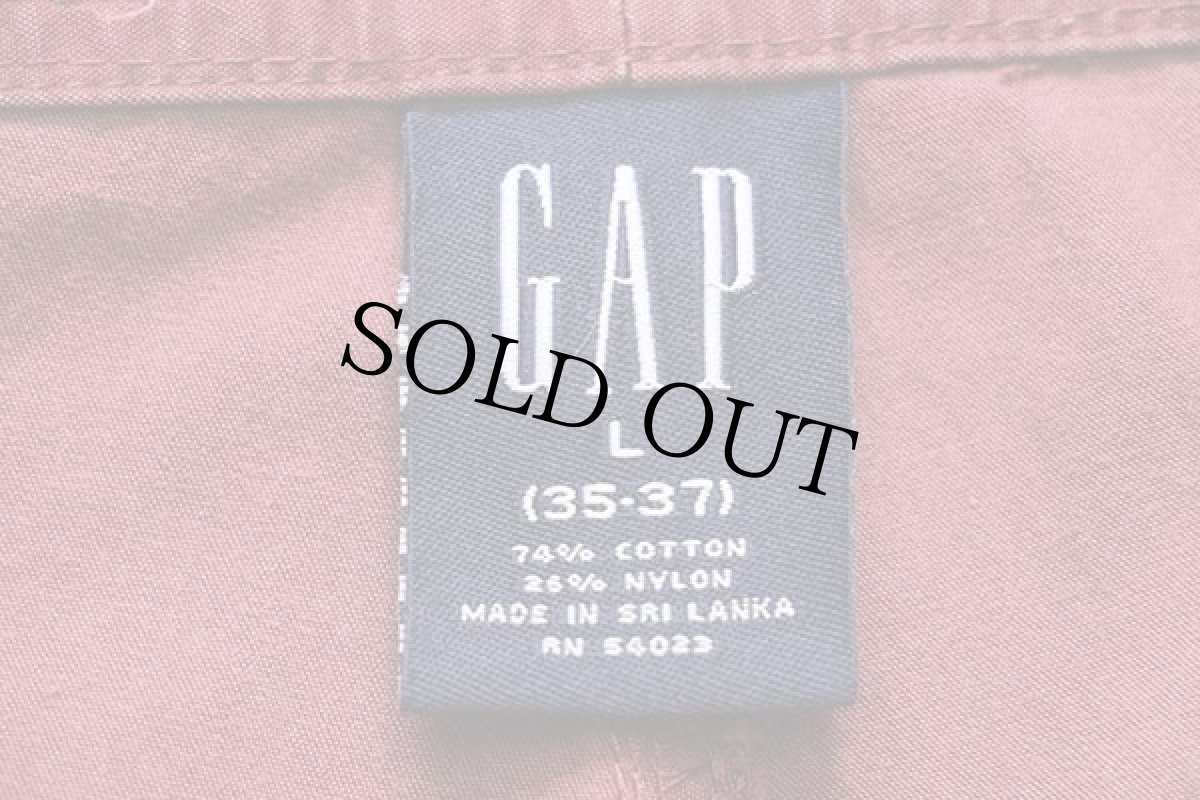 画像4: 00s GAPギャップ コットン×ナイロン ショートパンツ ワインレッド L★ショーツ (4)