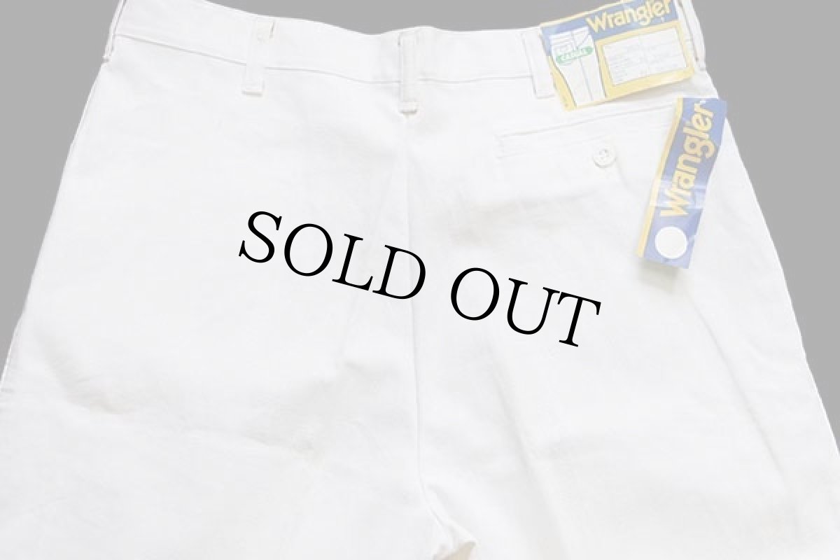 画像5: デッドストック★90s マルタ製 Wranglerラングラー ツータック スラックス コットン×リネンパンツ 生成り 34-36★ユーロ (5)