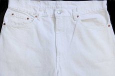 画像4: 90s USA製 Levi'sリーバイス 550 ホワイト デニムパンツ w36 L30 (4)