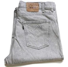 画像1: 80s USA製 Levi'sリーバイス 550 ケミカルウォッシュ グレー デニムパンツ w36 L30★アシッド (1)