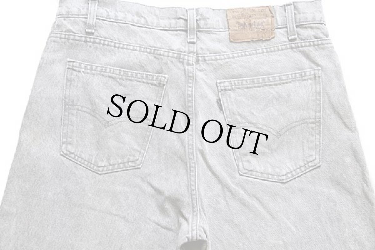 画像5: 80s USA製 Levi'sリーバイス 550 ケミカルウォッシュ グレー デニムパンツ w36 L30★アシッド (5)