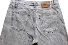 画像5: 80s USA製 Levi'sリーバイス 550 ケミカルウォッシュ グレー デニムパンツ w36 L30★アシッド (5)