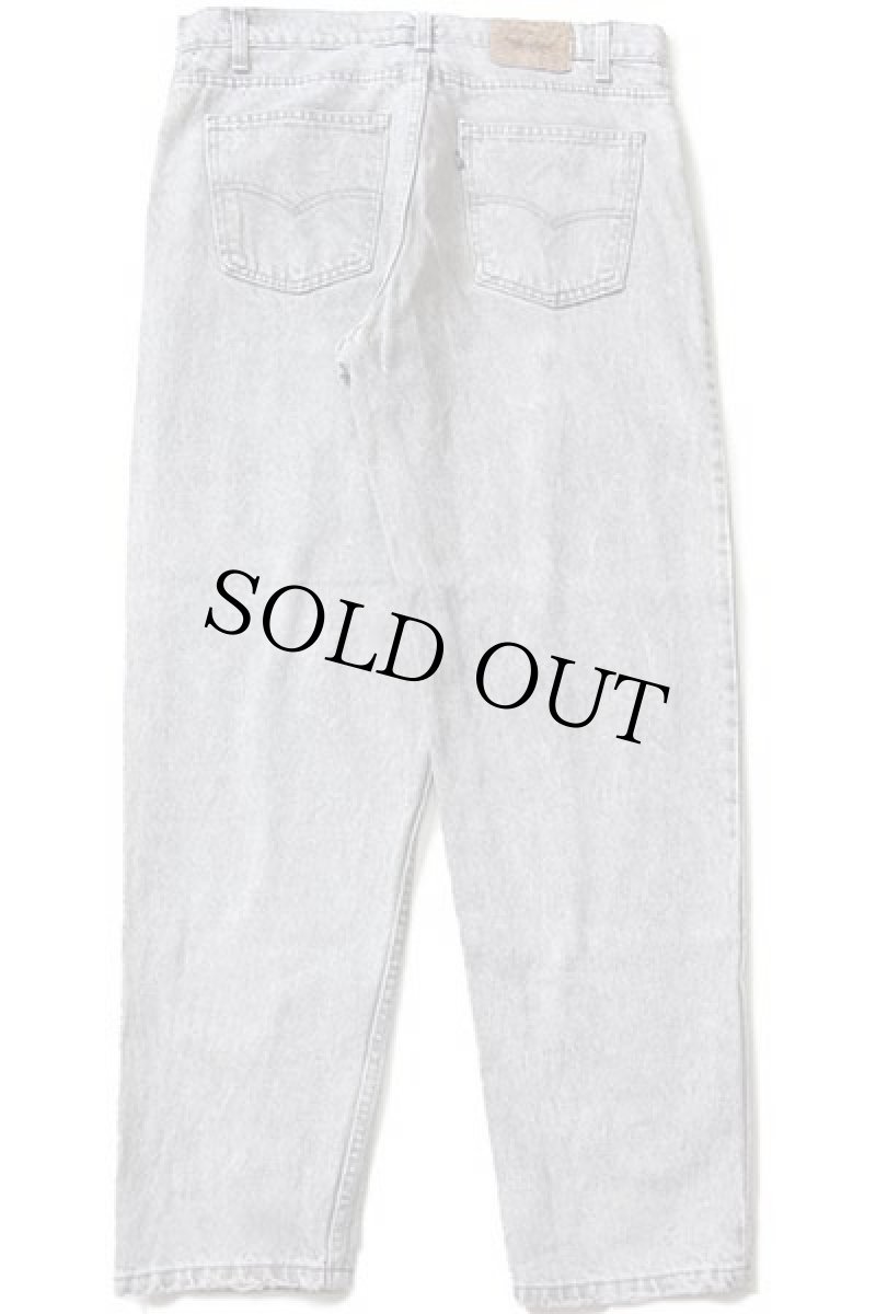 画像3: 80s USA製 Levi'sリーバイス 550 ケミカルウォッシュ グレー デニムパンツ w36 L30★アシッド (3)