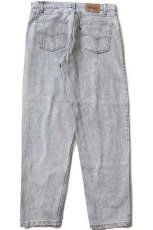 画像3: 80s USA製 Levi'sリーバイス 550 ケミカルウォッシュ グレー デニムパンツ w36 L30★アシッド (3)
