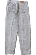 画像3: 80s USA製 Levi'sリーバイス 550 ケミカルウォッシュ グレー デニムパンツ w36 L30★アシッド (3)