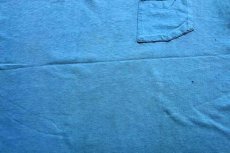 画像7: 70s OCEAN BEACH California ガンジャ コットン ポケットTシャツ ボロ 水色 XL (7)