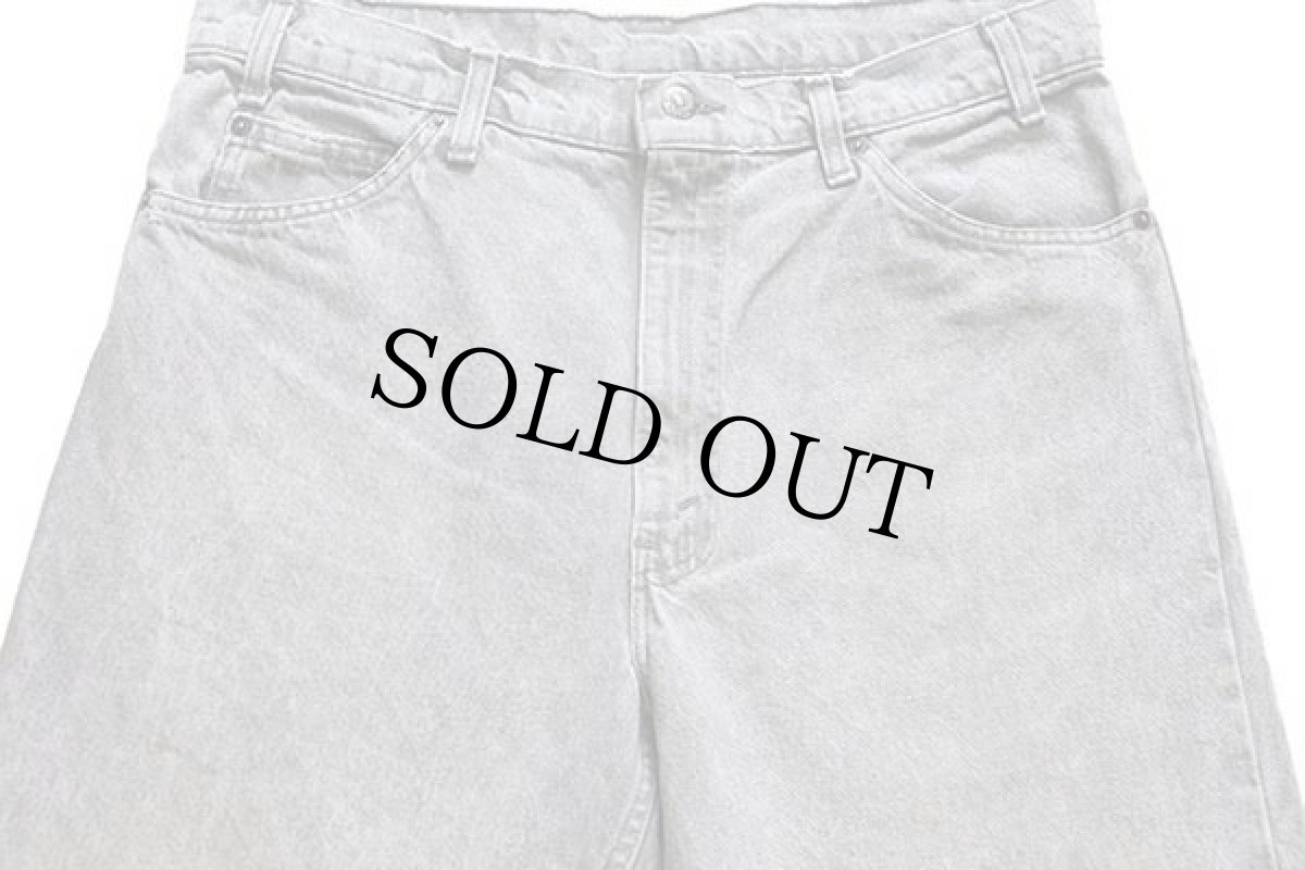 画像4: 80s USA製 Levi'sリーバイス 550 ケミカルウォッシュ グレー デニムパンツ w36 L30★アシッド (4)