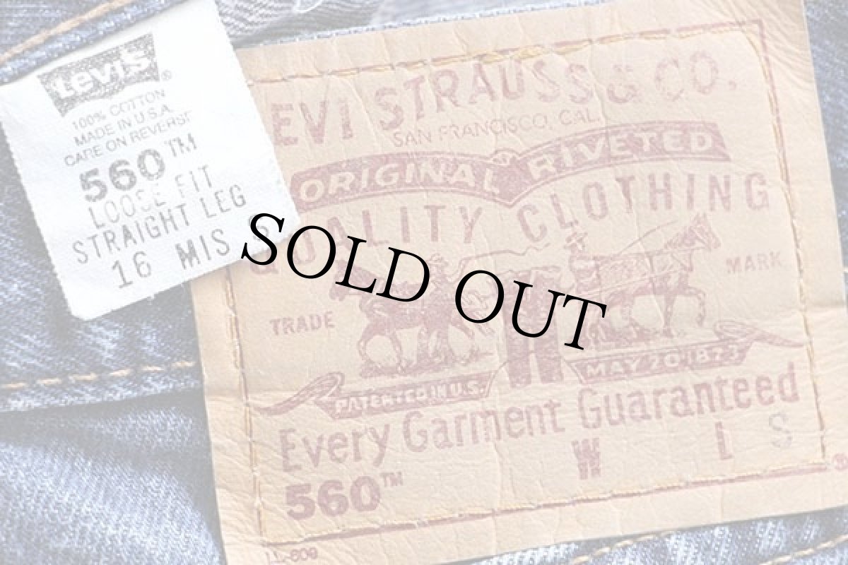 画像6: 00s USA製 Levi'sリーバイス 560 デニムパンツ 16 MIS S★53 (6)