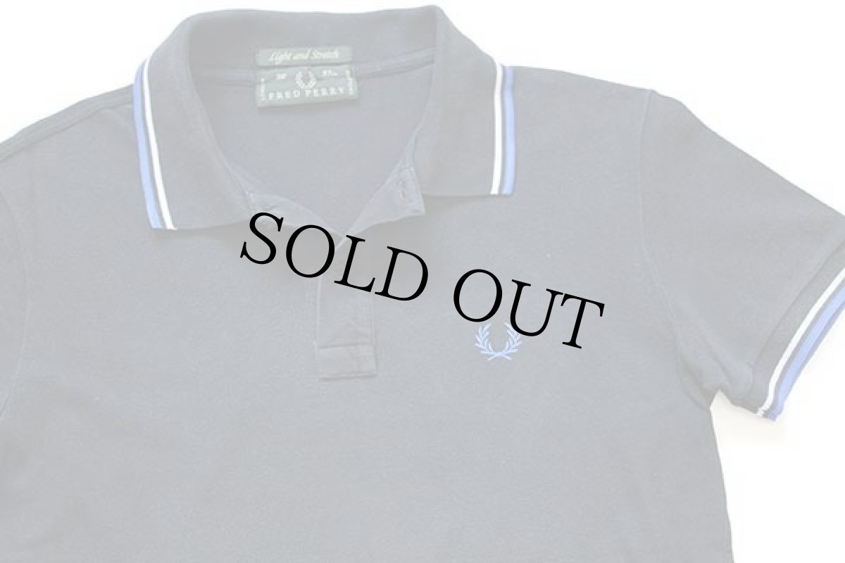 画像3: イタリア製 FRED PERRYフレッドペリー ワンポイント ストレッチ 鹿の子 ポロシャツ 濃紺 38 (3)