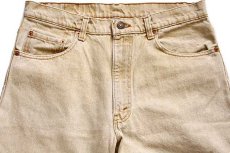 画像4: 90s USA製 Levi'sリーバイス 550 先染め カラーデニムパンツ 薄茶 フェード w34 L32 (4)