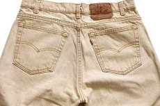 画像5: 90s USA製 Levi'sリーバイス 550 先染め カラーデニムパンツ 薄茶 フェード w34 L32 (5)