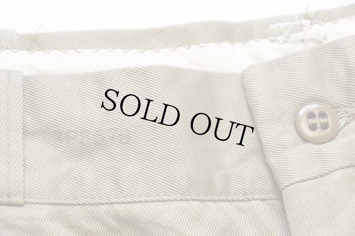 画像7: 60s 米軍 U.S.ARMY コットンツイル チノパン カーキ w29 L31 (7)