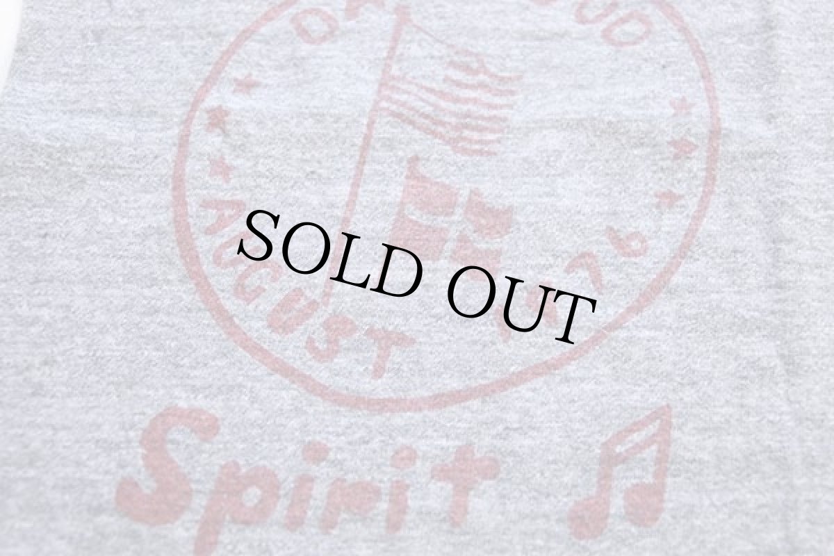 画像4: 70s DANEBOD AUGUST 1976 Spirit 染み込みプリント Tシャツ 杢グレー キッズ (4)