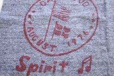 画像4: 70s DANEBOD AUGUST 1976 Spirit 染み込みプリント Tシャツ 杢グレー キッズ (4)