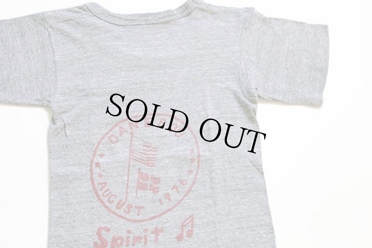 画像3: 70s DANEBOD AUGUST 1976 Spirit 染み込みプリント Tシャツ 杢グレー キッズ (3)