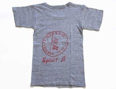 画像1: 70s DANEBOD AUGUST 1976 Spirit 染み込みプリント Tシャツ 杢グレー キッズ (1)
