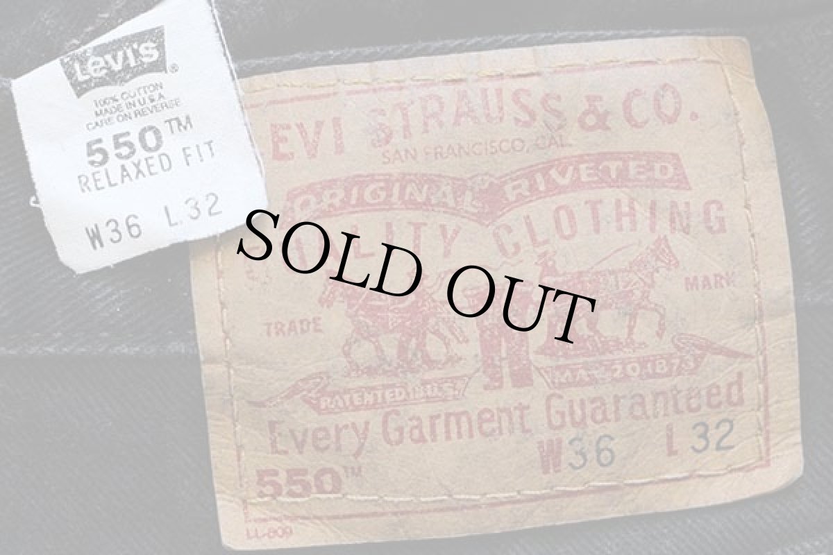 画像6: 00s USA製 Levi'sリーバイス 550 ブラック デニムパンツ w36 L32★156 (6)