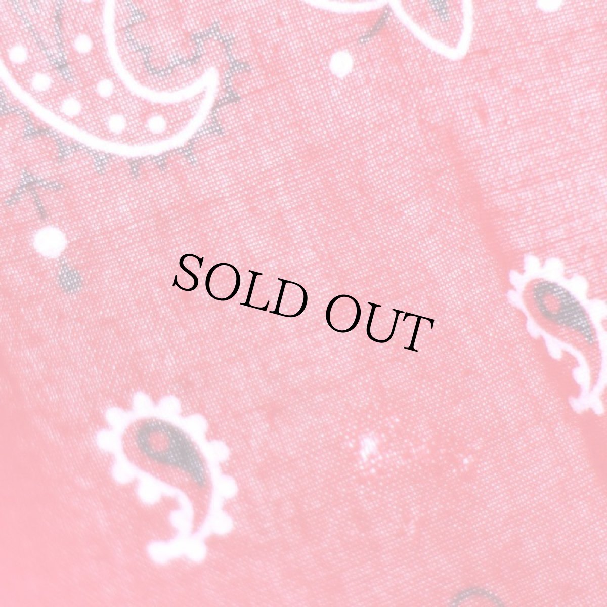 画像4: 70s USA製 ELEPHANT BRANDエレファントブランド 象マーク 上鼻 FAST COLOR ペイズリー柄 コットン バンダナ 赤★64 (4)