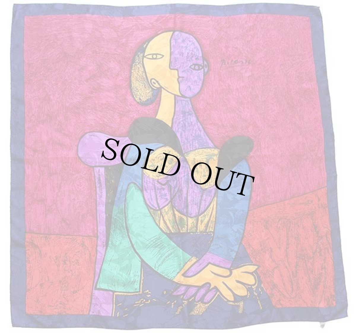 画像2: 70s Picasoピカソ アート スカーフ 大判★B (2)