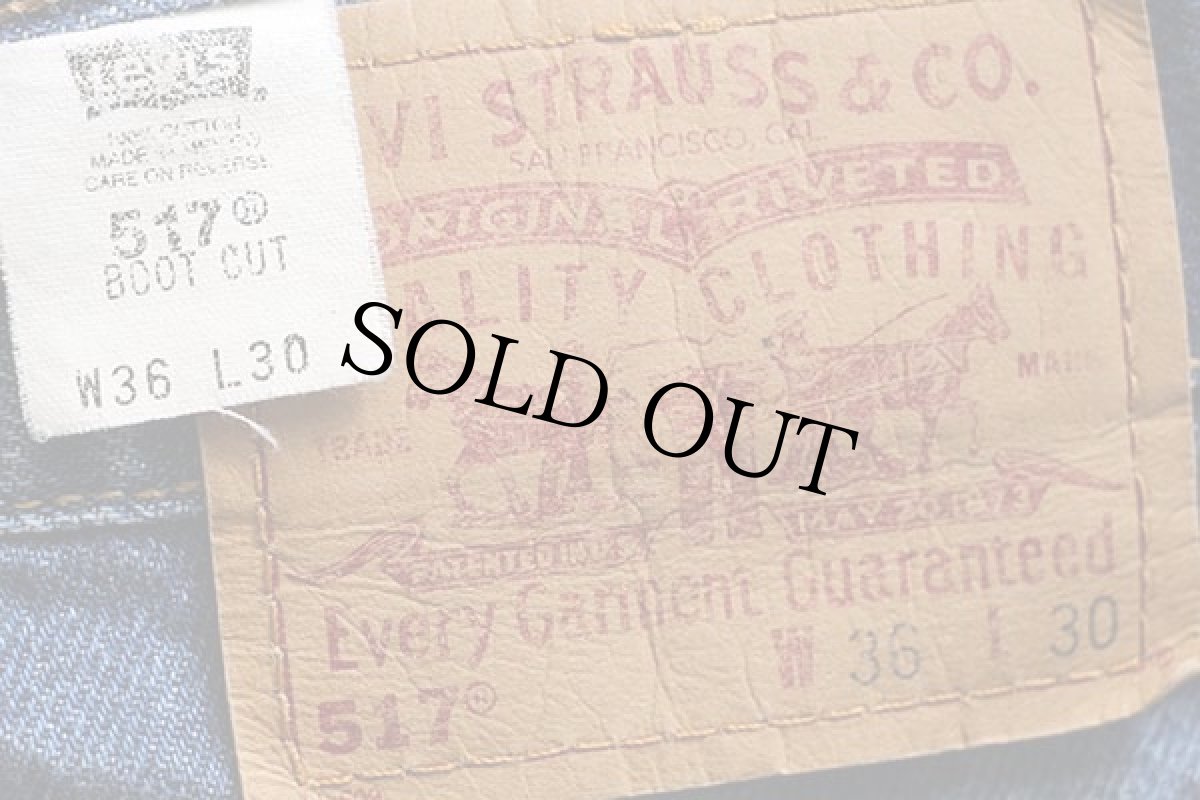 画像6: 00s メキシコ製 Levi'sリーバイス 517 デニムパンツ w36 L30★52 ブーツカット (6)