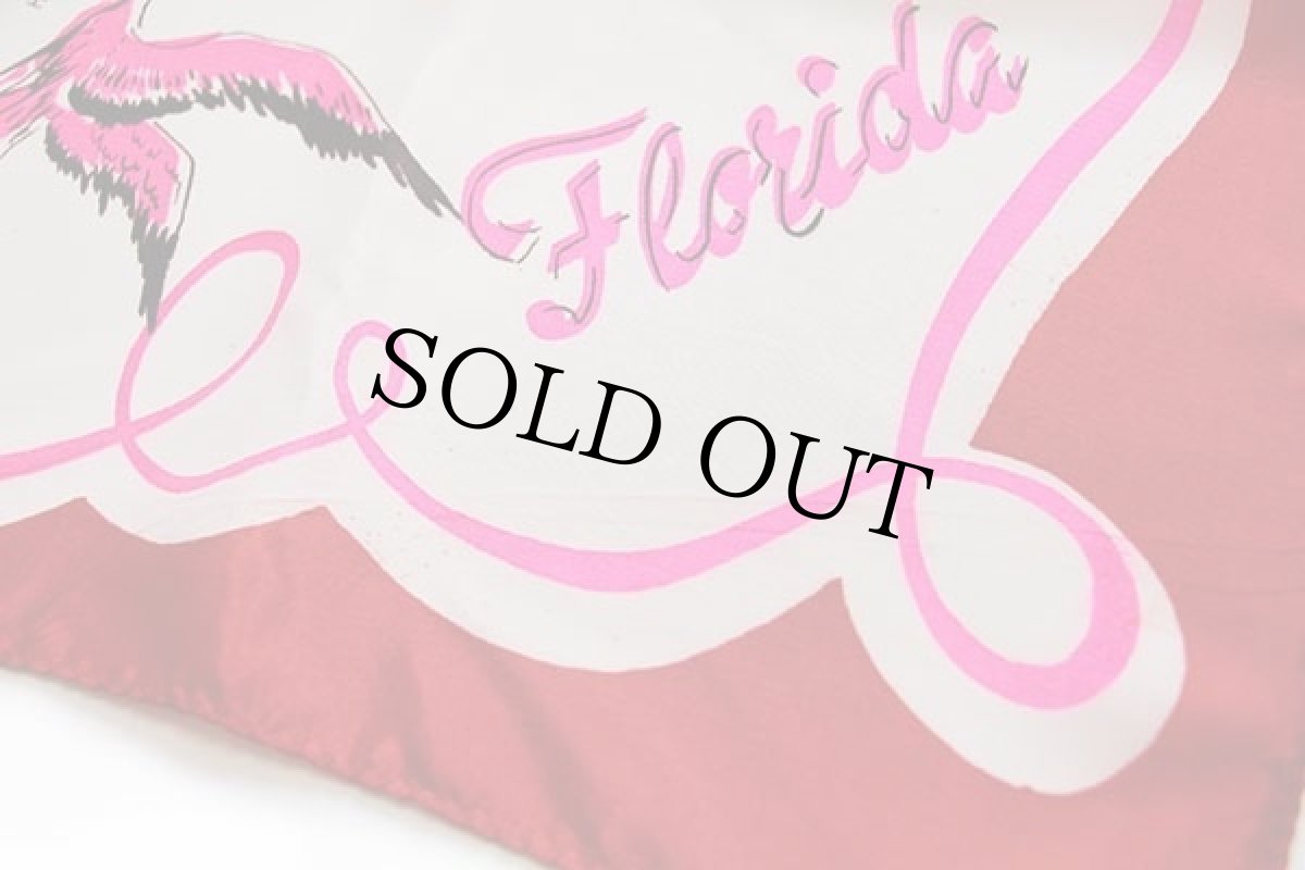 画像5: 50s Florida スーベニア シルク スカーフ (5)