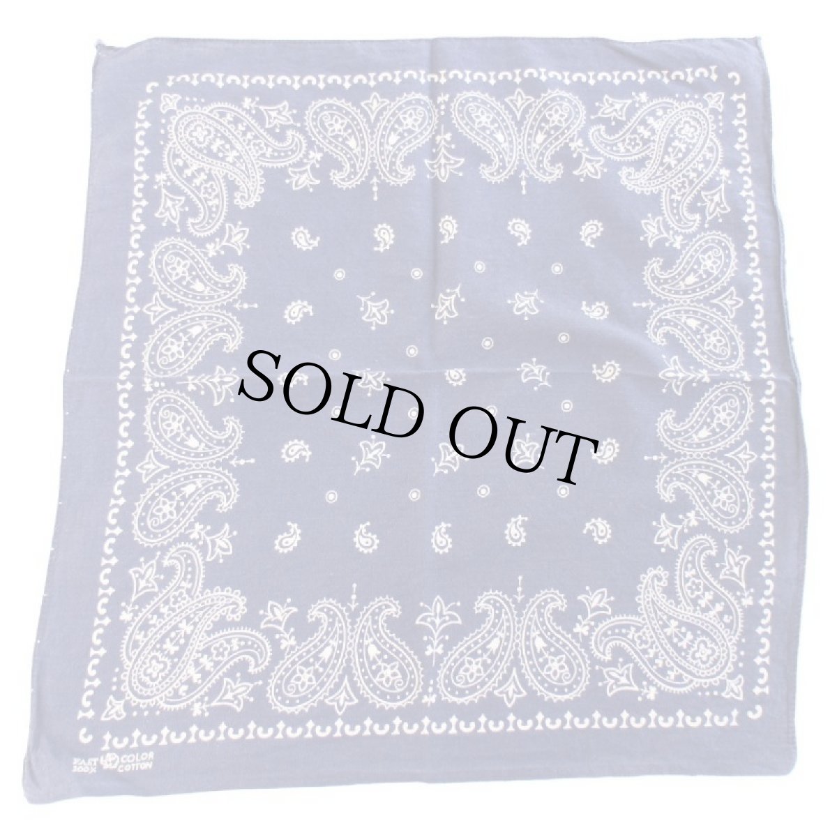 画像2: 60s ELEPHANT BRANDエレファントブランド 象マーク 上鼻 FAST COLOR ペイズリー柄 コットン バンダナ 紺★21 (2)