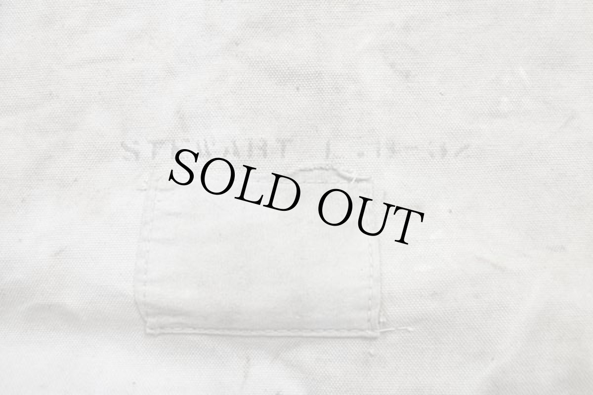 画像3: ビンテージ ステンシル 耳付き キャンバス ダッフルバッグ 生成り (3)