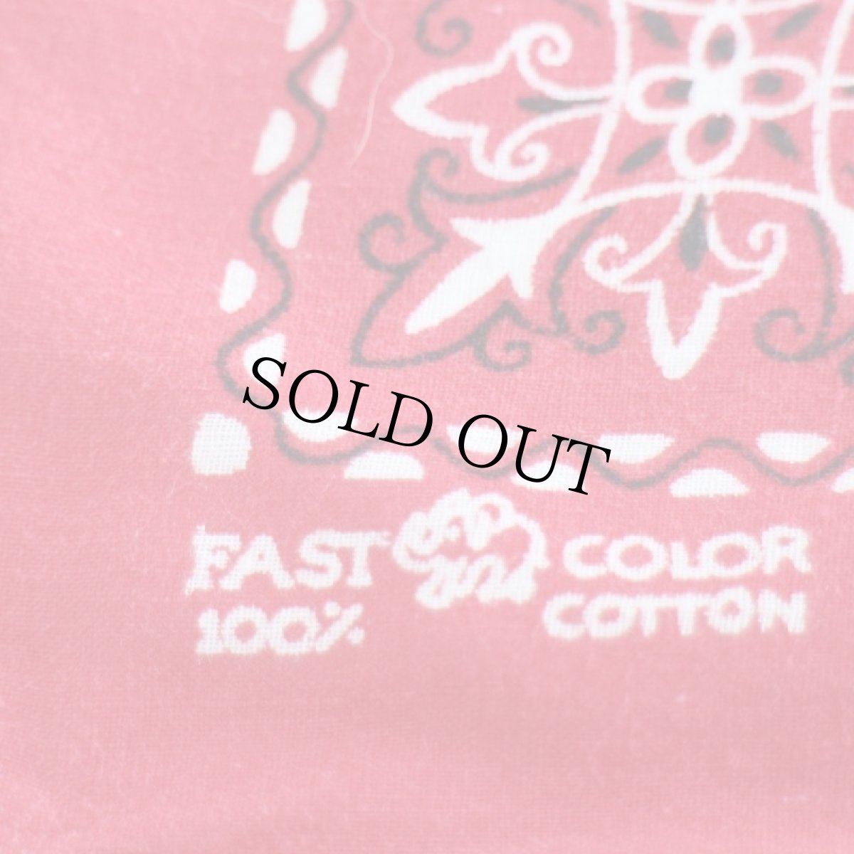 画像3: 60s ELEPHANT BRANDエレファントブランド 象マーク 上鼻 FAST COLOR コットン バンダナ 赤★56 (3)