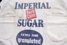 画像4: ビンテージ IMPERIAL SUGAR キャンバス エプロン 白 (4)