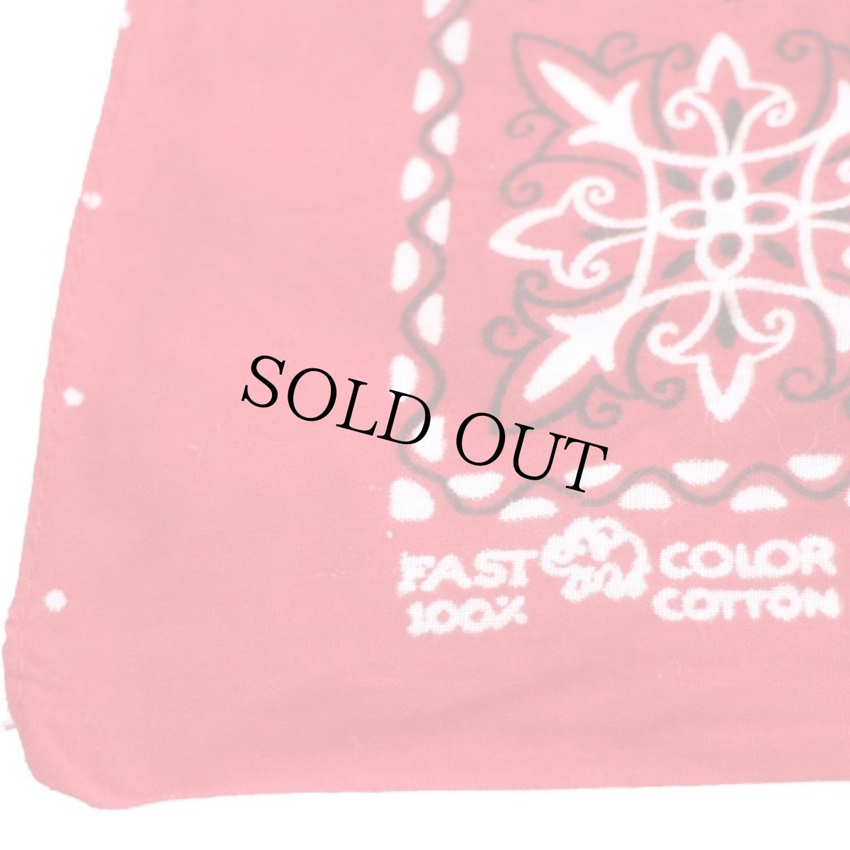 画像3: 60s ELEPHANT BRANDエレファントブランド 象マーク 上鼻 FAST COLOR コットン バンダナ 赤★59 (3)