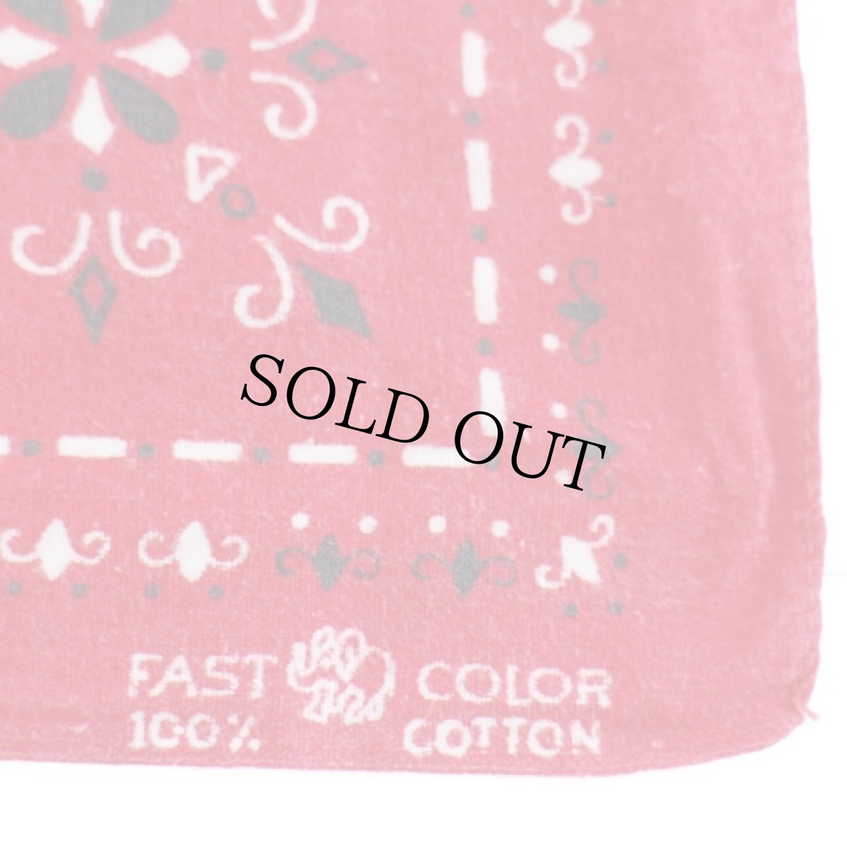 画像3: 60s ELEPHANT BRANDエレファントブランド 象マーク 上鼻 FAST COLOR コットン バンダナ 赤★69 (3)