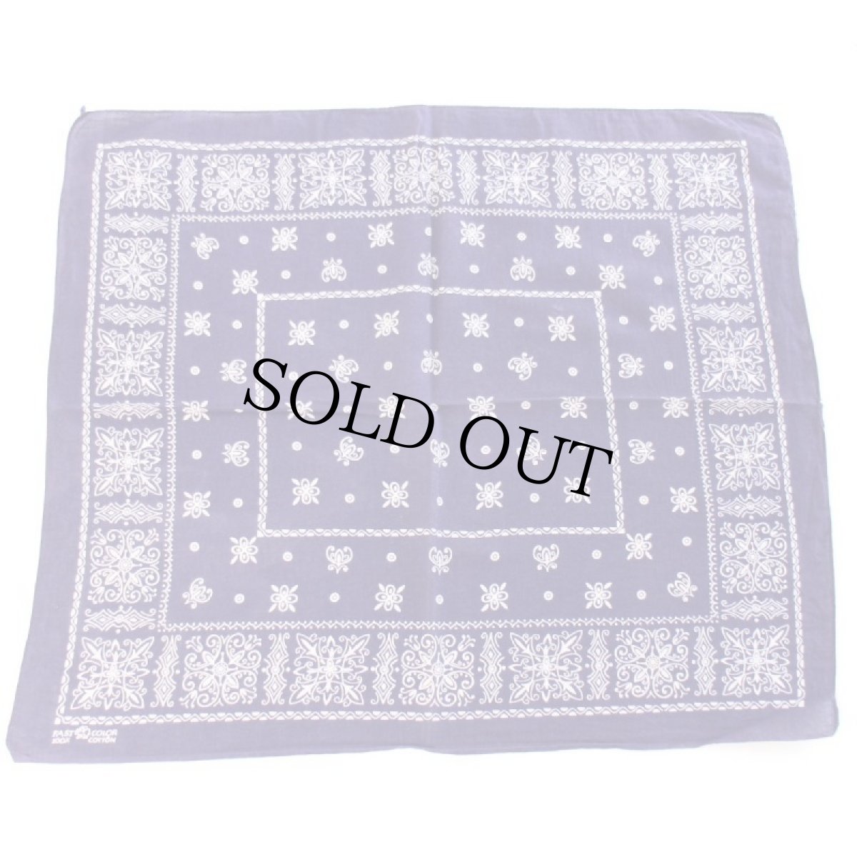 画像2: 60s ELEPHANT BRANDエレファントブランド 象マーク 上鼻 FAST COLOR コットン バンダナ ナス紺★37 (2)