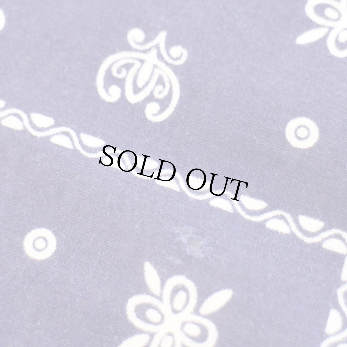 画像4: 60s ELEPHANT BRANDエレファントブランド 象マーク 上鼻 FAST COLOR コットン バンダナ ナス紺★37 (4)