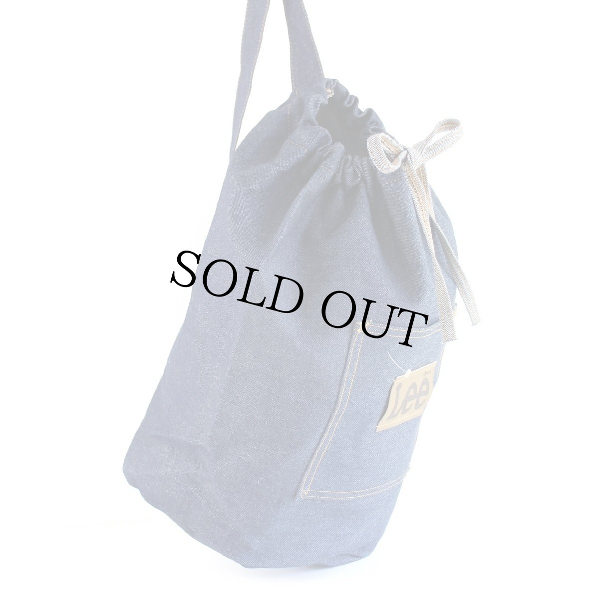 画像5: デッドストック★Leeリー 巾着 デニム ワンショルダーバッグ (5)