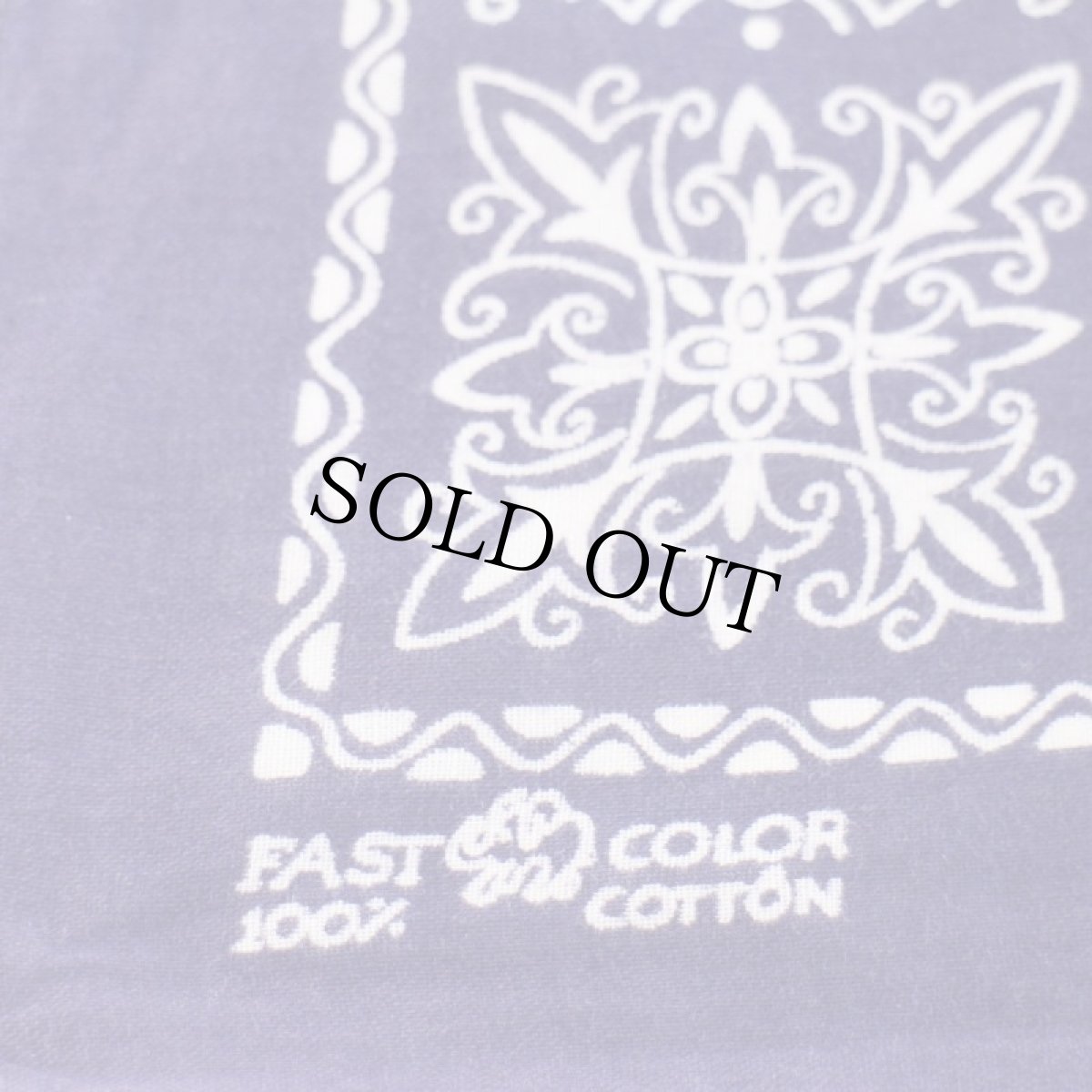 画像3: 60s ELEPHANT BRANDエレファントブランド 象マーク 上鼻 FAST COLOR コットン バンダナ ナス紺★37 (3)