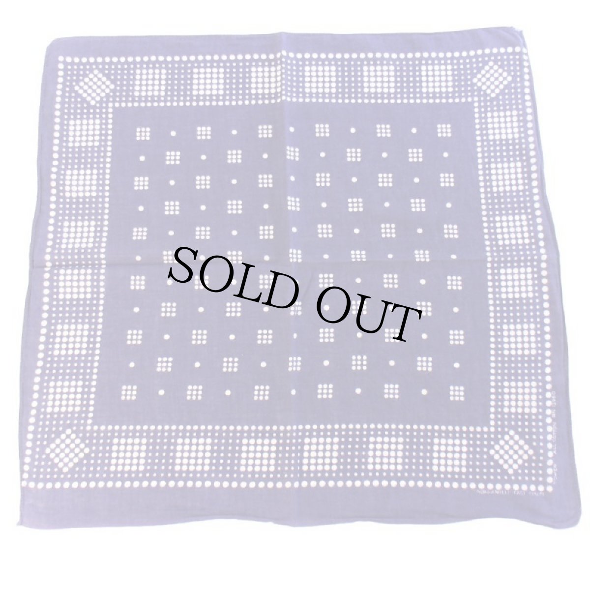 画像2: 60s TOWER GUARANTEED FAST COLOR RN13960 ドット柄 コットン バンダナ ナス紺★40 (2)